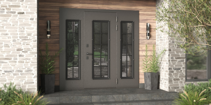 Входные двери со стеклопакетом