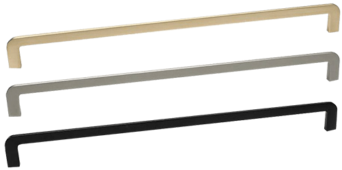 Ручка скоба 128 мм, 160 мм, 320 мм (золото шлифованное, сталь шлифованная, черный матовый)